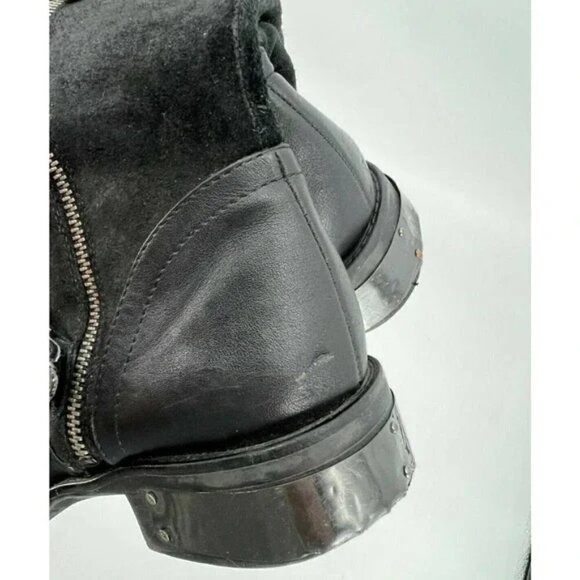Circus by Sam Edelman Rider Black Leather/Suede High Moto Boots Women’s Size 7M - Picture 5 of 7